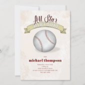 Kind Verjaardagsfeest  Baseball Custom Kaart (Voorkant)