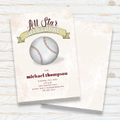 Kind Verjaardagsfeest  Baseball Custom Kaart