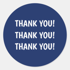 Kind verjaardagsfeest blauw dank u ronde sticker