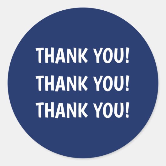 Kind verjaardagsfeest blauw dank u ronde sticker (Voorkant)