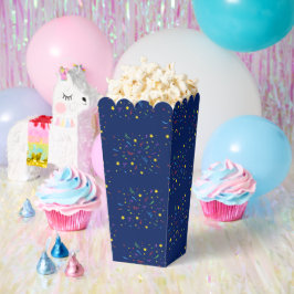 Kind Verjaardagsfeest Blauwe Confetti Popcorn Boxe Bedankdoosjes