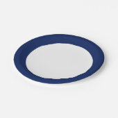 Kind verjaardagsfeestje blauw papieren bordje (Gekanteld)