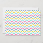 Kind verjaardagsfeestuitnodiging voor haaienthema kaart (Achterkant)