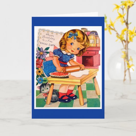 Kind  verjaardagskaart kaart (Gele Bloem)