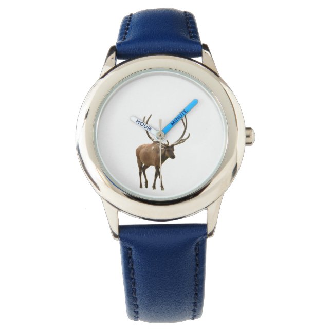 Kind verstelbare omlijsting bekijken met elk eland horloge (Voorkant)
