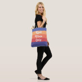 Kind Vibes Only Retro Stripes Tote Bag (Op model)