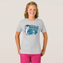 Kind vijfde verjaardag Deze coole dolfijn is vijf