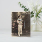 Kind Vis Vergiftiging d'avril April Fool's Day Briefkaart (Staand voorkant)