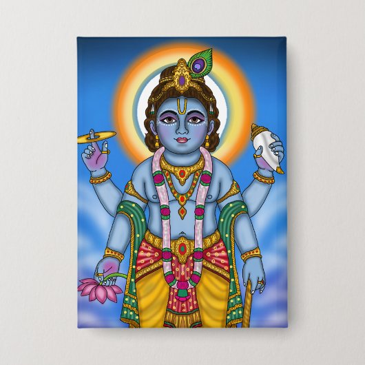Kind Vishnu Knop Button (Voorkant)