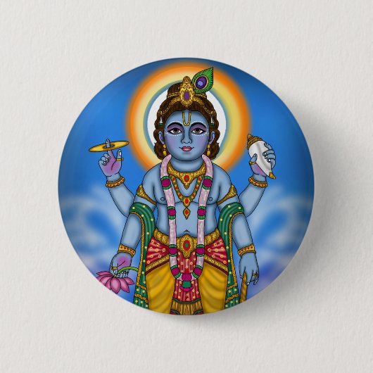 Kind Vishnu Knop Ronde Button 5,7 Cm (Voorkant)