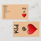 Kind @ Visitekaartje hart (Voorkant / Achterkant)