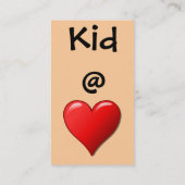 Kind @ Visitekaartje hart (Achterkant)