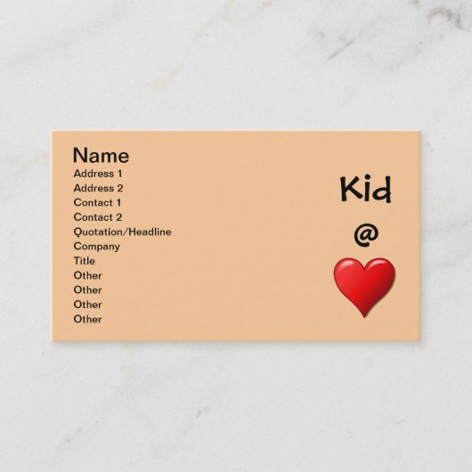 Kind @ Visitekaartje hart (Voorkant)