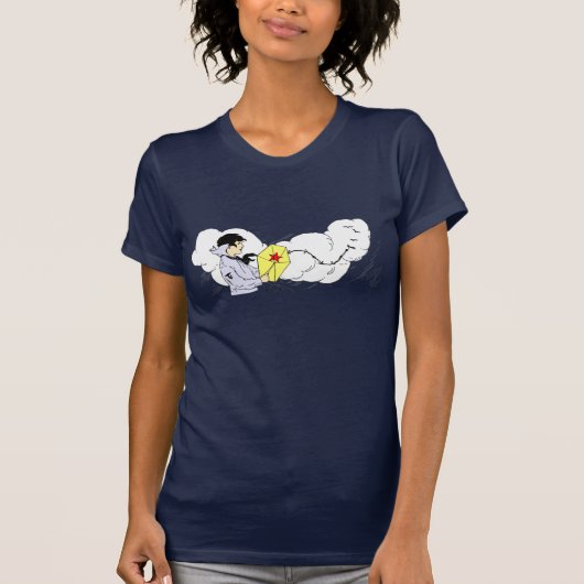 Kind Vliegen Een Kite  Art T-shirt (Voorkant)