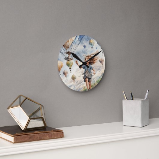 kind vliegende vliegers ronde klok (Kantoor)