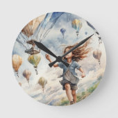 kind vliegende vliegers ronde klok (Voorkant)