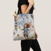 kind vliegende vliegers tote bag (Dichtbij)