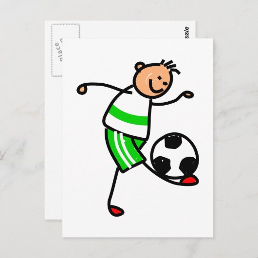 Kind Voetbal Briefkaart (Voorkant / Achterkant)