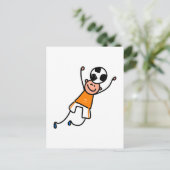Kind Voetbal Briefkaart (Staand voorkant)