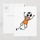 Kind Voetbal Briefkaart (Voorkant / Achterkant)