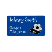 Kind Voetbal football naam boek labels (Voorkant)