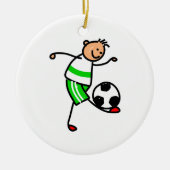 Kind Voetbal Keramisch Ornament (Voorkant)