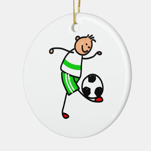 Kind Voetbal Keramisch Ornament (Links)