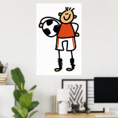 Kind Voetbal Poster (Thuiskantoor)