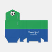 Kind voetbal sport custom Verjaardag dank u Bedankdoosjes (Uitgevouwen)
