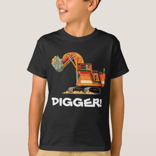 Kind voor aangepaste constructietolken t-shirt (Voorkant)
