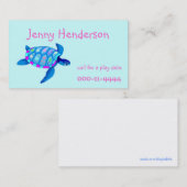 Kind voor afspeeldatum oproepkaart contactkaartje (Voorkant / Achterkant)