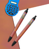 Kind voor bosvossen met naam zwarte inkt pen