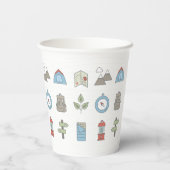 Kind voor Camping Hiking Papieren Bekers (Achterkant)