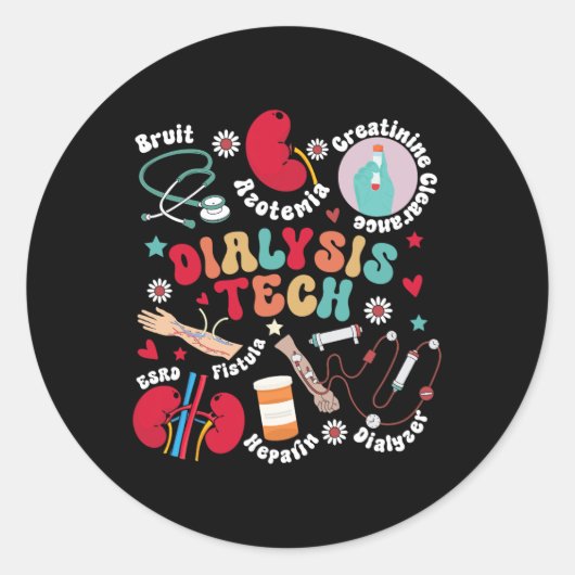Kind voor de beoordeling van dialysetechnicus ronde sticker (Voorkant)