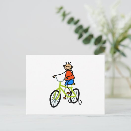 Kind voor fietsen briefkaart (Staand voorkant)