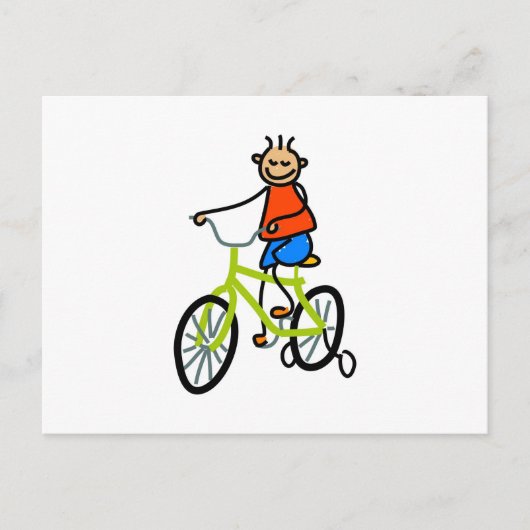 Kind voor fietsen briefkaart (Voorkant)