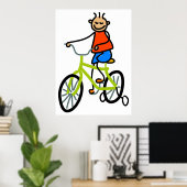 Kind voor fietsen poster (Thuiskantoor)