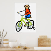 Kind voor fietsen poster (Keuken)