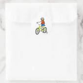 Kind voor fietsen ronde sticker (Tas)