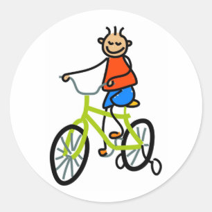 Kind voor fietsen ronde sticker
