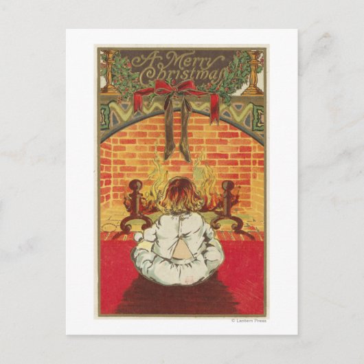 Kind voor Fireplace Briefkaart (Voorkant)