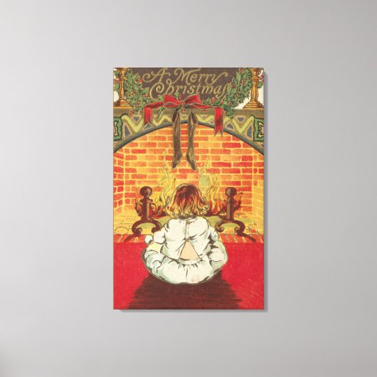 Kind voor Fireplace Canvas Afdruk (Voorkant)