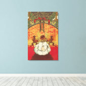 Kind voor Fireplace Canvas Afdruk (Insitu (Houten vloer))