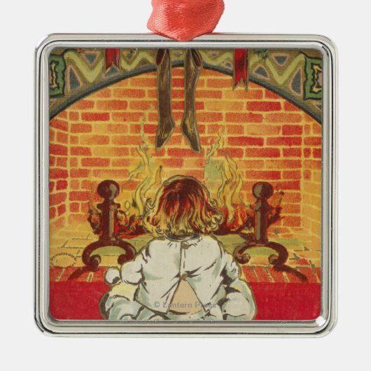 Kind voor Fireplace Metalen Ornament (Voorkant)
