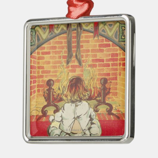 Kind voor Fireplace Metalen Ornament (Links)