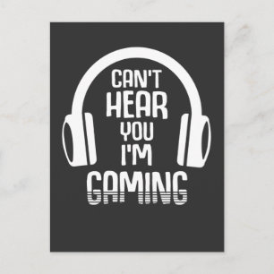 Kind voor gokverslaafde gamers Funny Gaming Headse Briefkaart