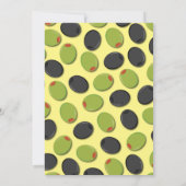 Kind voor groene en zwarte olijven 1e verjaardag kaart (Achterkant)