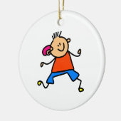 Kind voor hoorhulp keramisch ornament (Links)