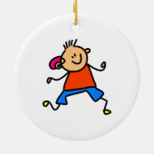 Kind voor hoorhulp keramisch ornament (Achterkant)