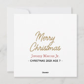 Kind voor kerstfeestdag in Gingerbrood Snowflake F Feestdagenkaart (Achterkant)